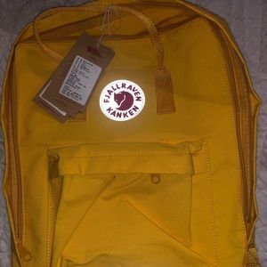 Fjallraven yellow backpack